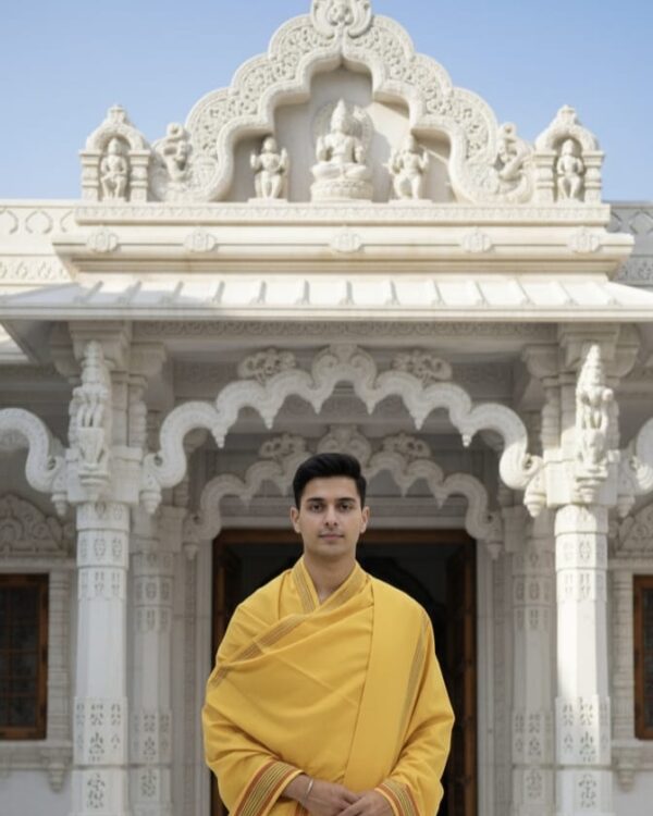 पीला धोती दुपट्टा