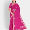 Cotton Pink Aari Saree - Cutwork