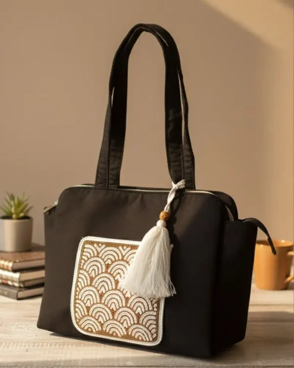 Black Aari Tote Bag