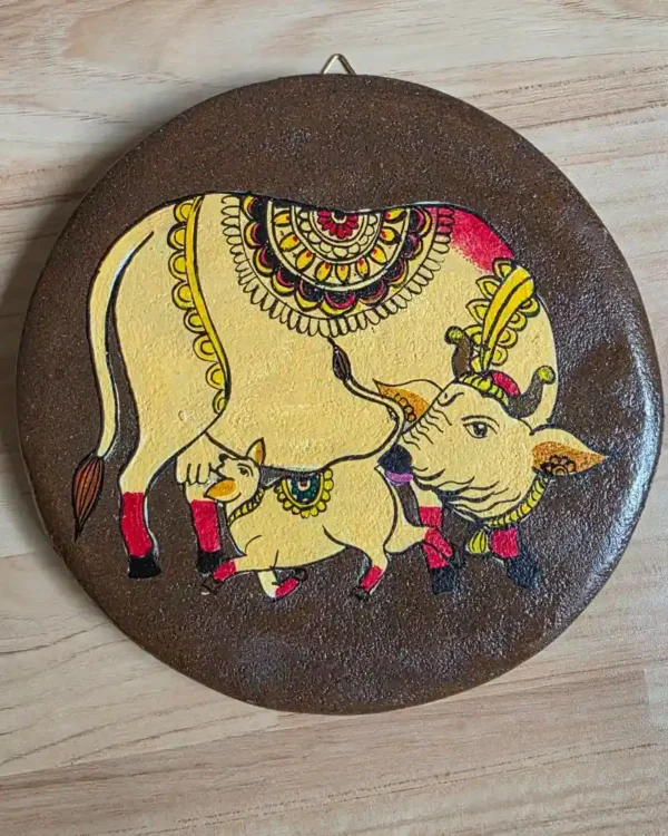 'Kamdhenu' Gobar Wall Painting