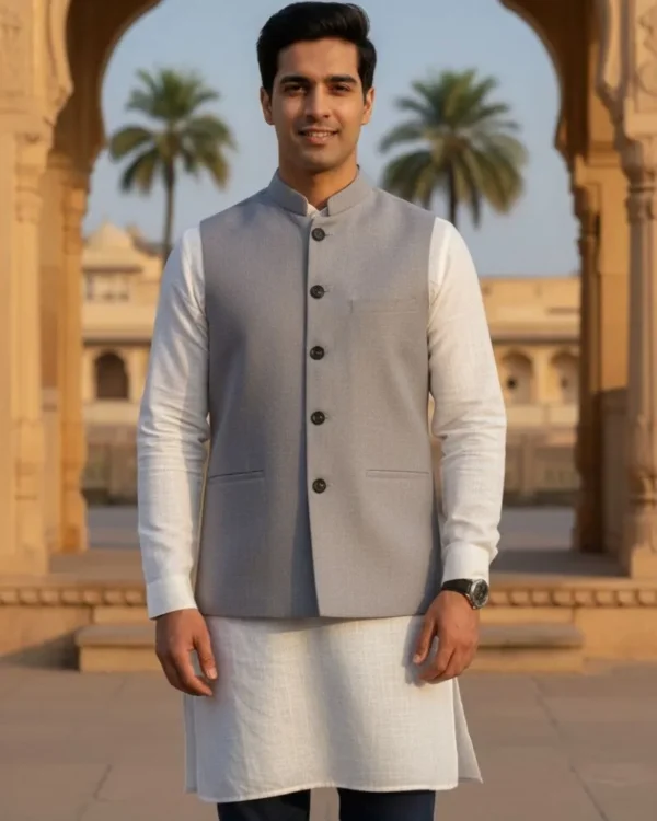 Grey Sleeveless Jacket