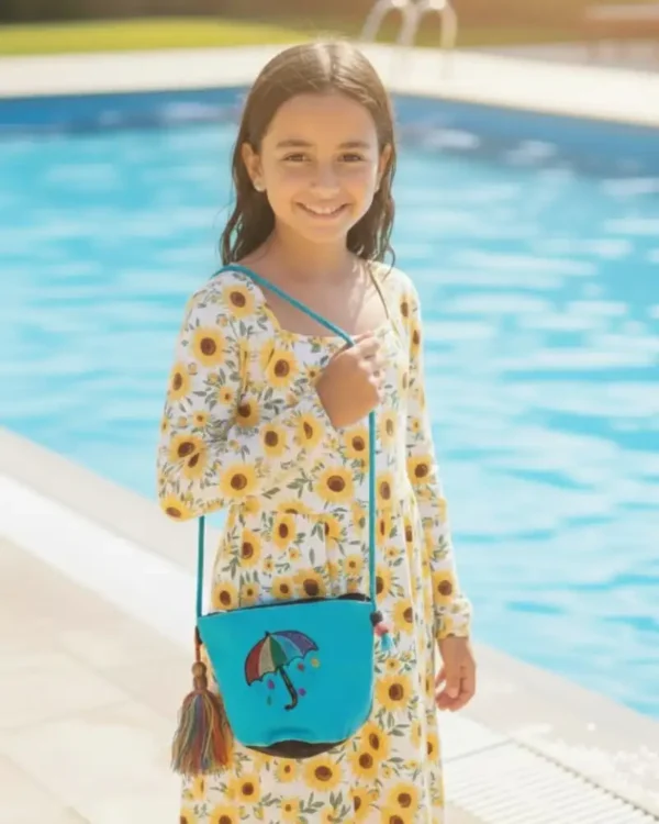 Blue Umbrella Sling Bag