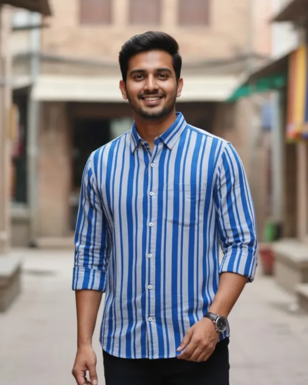 Blue n White Lining Shirt