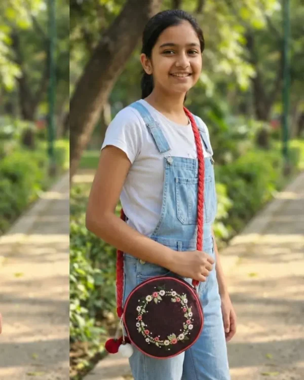 Floral Round Sling Bag