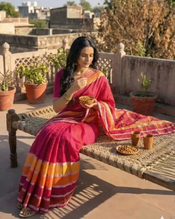 Pink Radiance Cotton Saree