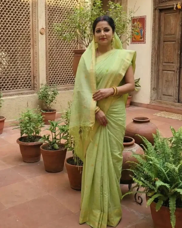 Green Booti Saree