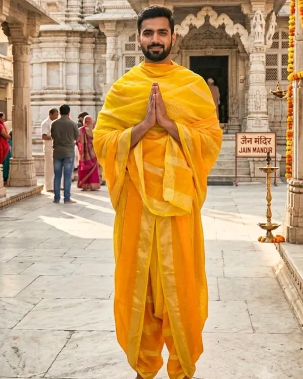केसरिया धोती दुपट्टा