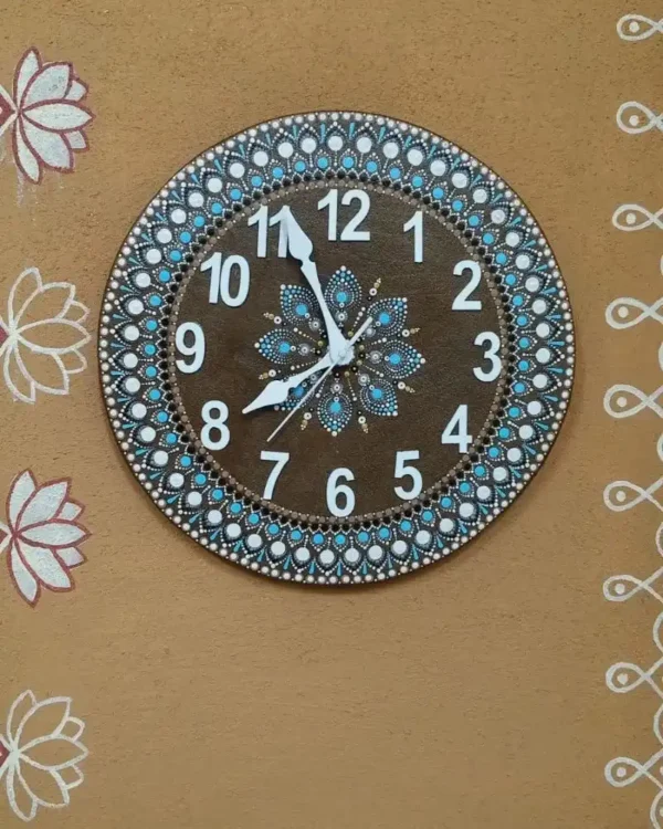 Gomaya – Blue Mandala Wall Clock (WE)