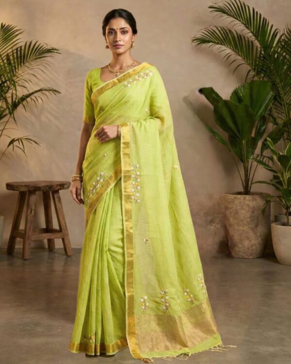 Green Juhi-Bell Saree