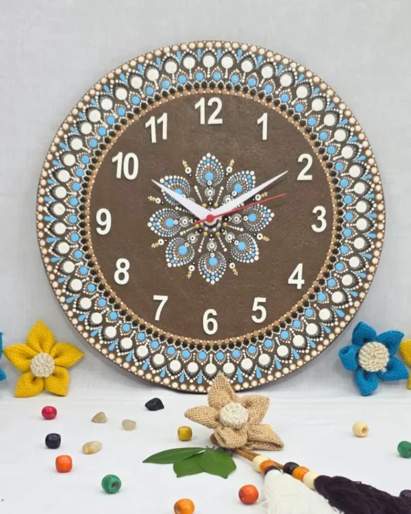 Gomaya – Blue Mandala Wall Clock (WE)