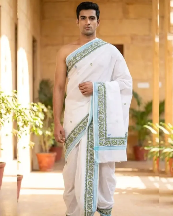 Block Print Dhoti Dupatta