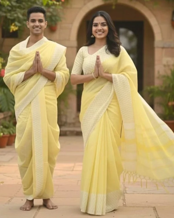 Yellow Block Print Set