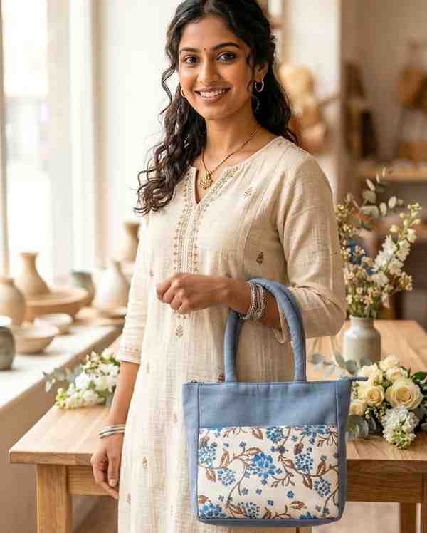 Blue Tote Bag