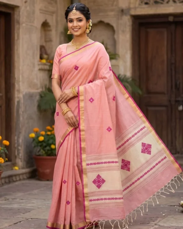 Pink Aari Saree