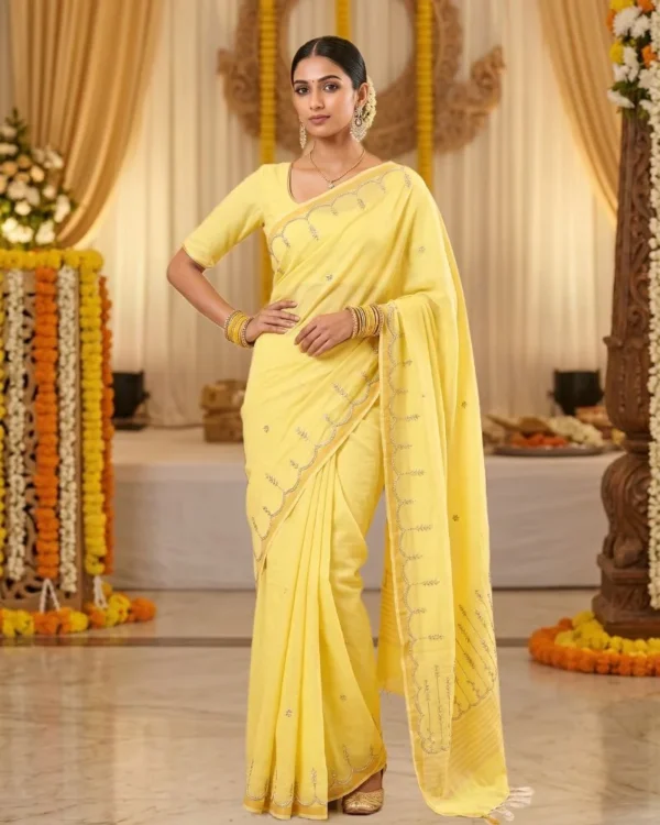 Sunehri Aari Saree