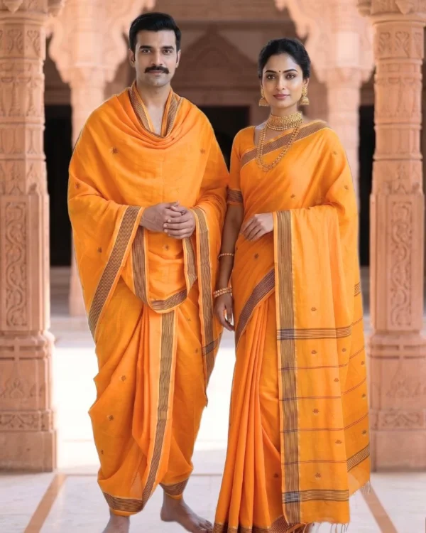 पीताम्बरी बूटी कपल सेट