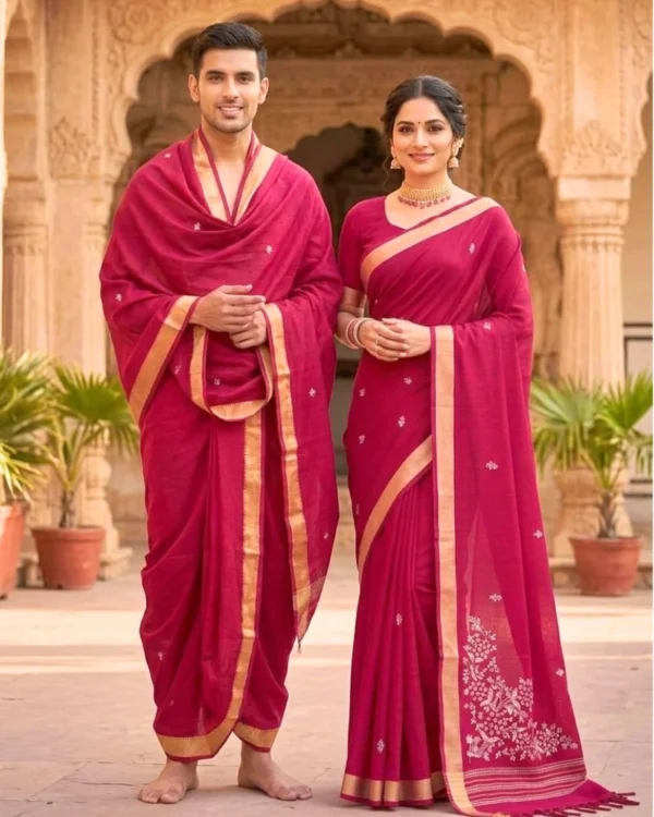 Bengali Boota Couple Set