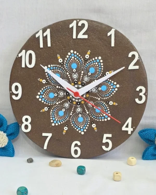 Gomaya – Blue Mandala Wall Clock