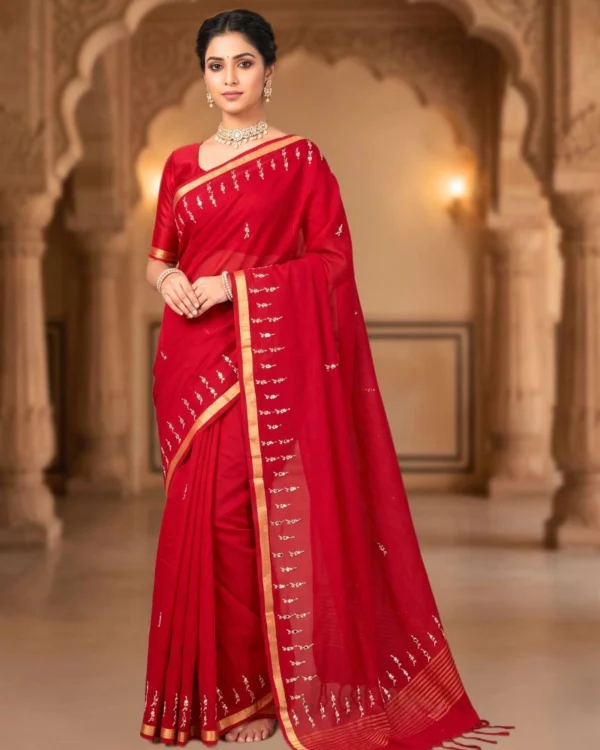 Jyotsana Red Aari Saree