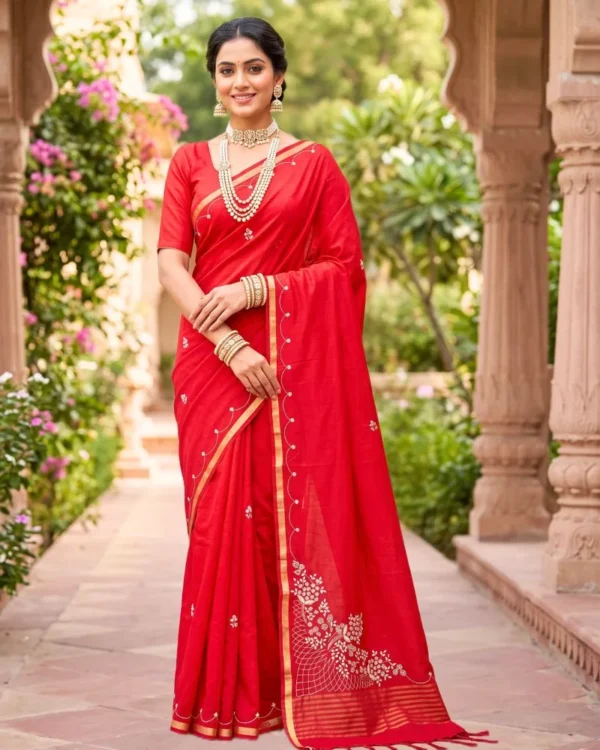 Alankar Red Aari Saree